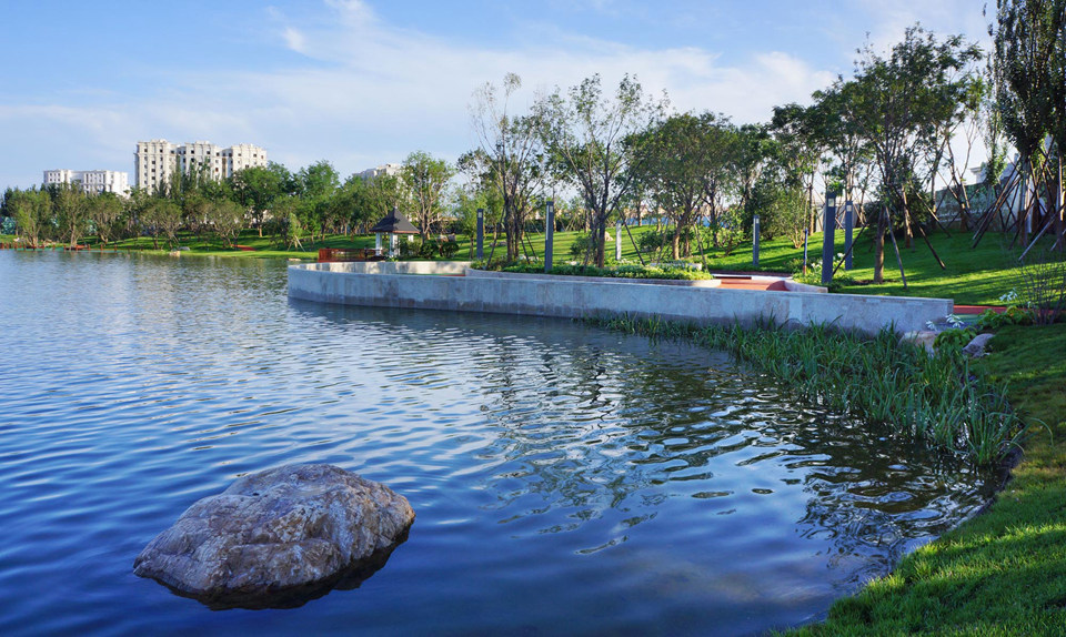 永定河孔雀城大湖景观