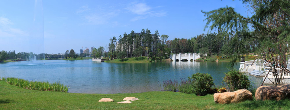 永定河孔雀城大湖景观