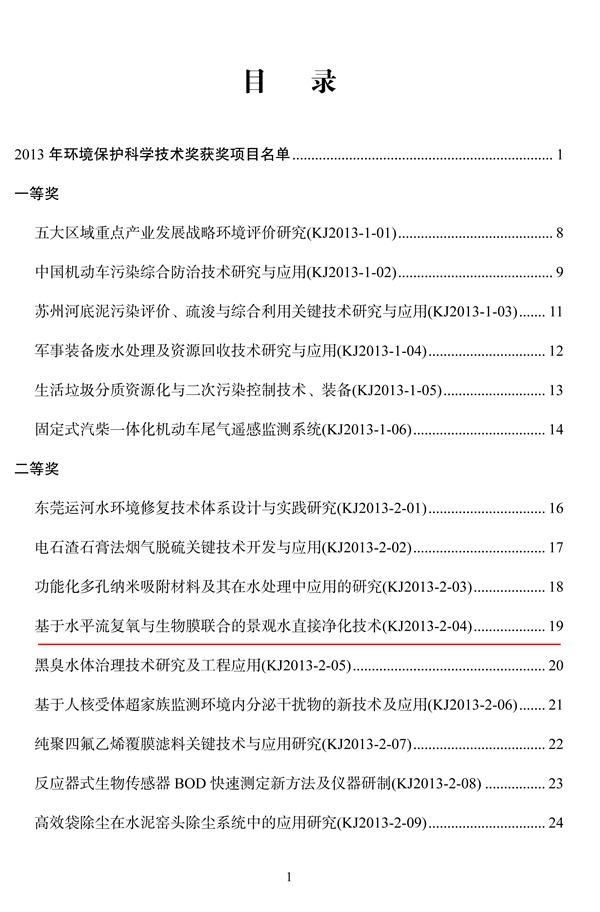 环境保护科学技术奖