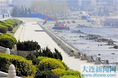 大连马栏河河道整治现场